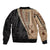 Samoa Siapo Motif Half Style Bomber Jacket Brown Version