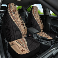 Samoa Siapo Motif Half Style Car Seat Cover Brown Version LT03 One Size Brown - Polynesian Pride