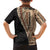 Samoa Siapo Motif Half Style Family Matching Short Sleeve Bodycon Dress and Hawaiian Shirt Brown Version