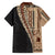 Samoa Siapo Motif Half Style Hawaiian Shirt Brown Version