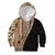 Samoa Siapo Motif Half Style Kid Hoodie Brown Version