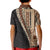 Samoa Siapo Motif Half Style Kid Polo Shirt Brown Version