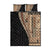 Samoa Siapo Motif Half Style Quilt Bed Set Brown Version