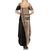 Samoa Siapo Motif Half Style Summer Maxi Dress Brown Version