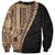 Samoa Siapo Motif Half Style Sweatshirt Brown Version