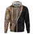 Samoa Siapo Motif Half Style Zip Hoodie Brown Version