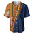 Samoa Siapo Motif Half Style Baseball Jersey Colorful Version