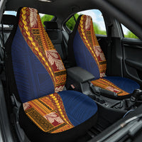 Samoa Siapo Motif Half Style Car Seat Cover Colorful Version LT03 One Size Yellow - Polynesian Pride