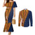 Samoa Siapo Motif Half Style Couples Matching Mermaid Dress and Long Sleeve Button Shirt Colorful Version