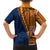 Samoa Siapo Motif Half Style Family Matching Off The Shoulder Long Sleeve Dress and Hawaiian Shirt Colorful Version