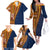 Samoa Siapo Motif Half Style Family Matching Off The Shoulder Long Sleeve Dress and Hawaiian Shirt Colorful Version