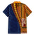 Samoa Siapo Motif Half Style Family Matching Puletasi and Hawaiian Shirt Colorful Version