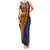 Samoa Siapo Motif Half Style Family Matching Tank Maxi Dress and Hawaiian Shirt Colorful Version