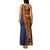 Samoa Siapo Motif Half Style Family Matching Tank Maxi Dress and Hawaiian Shirt Colorful Version