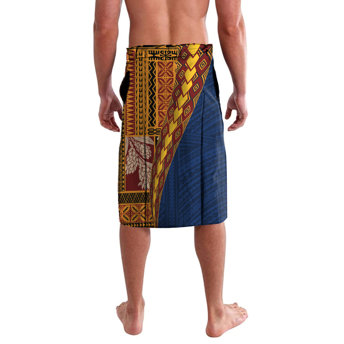 Samoa Siapo Motif Half Style Lavalava Colorful Version LT03 - Polynesian Pride