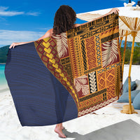 Samoa Siapo Motif Half Style Sarong Colorful Version LT03 One Size 44 x 66 inches Yellow - Polynesian Pride