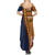 Samoa Siapo Motif Half Style Summer Maxi Dress Colorful Version