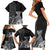 Guam Latte Stone Chamorro Culture Family Matching Short Sleeve Bodycon Dress and Hawaiian Shirt Tapa Pattern