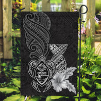 Guam Latte Stone Chamorro Culture Garden Flag Tapa Pattern LT03 Garden Flag Black - Polynesian Pride