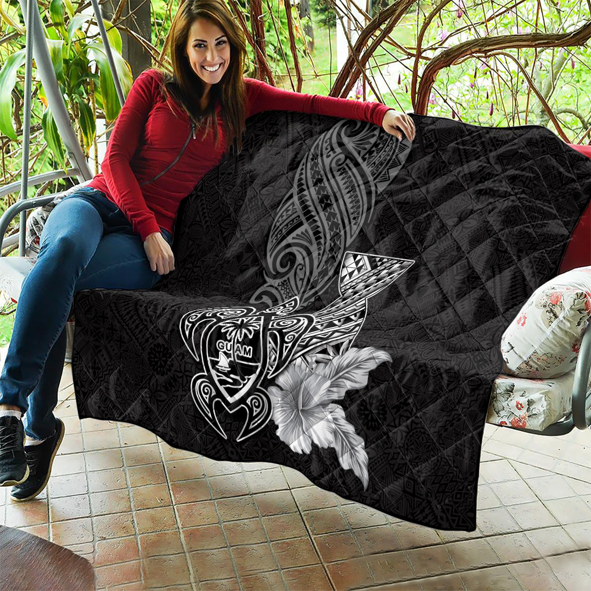 Guam Latte Stone Chamorro Culture Quilt Tapa Pattern LT03 - Polynesian Pride
