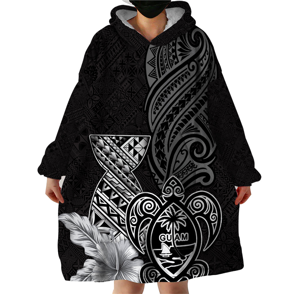 Guam Latte Stone Chamorro Culture Wearable Blanket Hoodie Tapa Pattern LT03 - Polynesian Pride