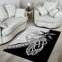 Guam Fish Hook and Palm Tree Area Rug Polynesian Pattern Half Style LT03 - Polynesian Pride