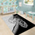 Guam Fish Hook and Palm Tree Area Rug Polynesian Pattern Half Style