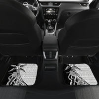 Guam Fish Hook and Palm Tree Car Mats Polynesian Pattern Half Style LT03 Set 2pcs - Back White - Polynesian Pride