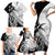 Guam Fish Hook and Palm Tree Family Matching Short Sleeve Bodycon Dress and Hawaiian Shirt Polynesian Pattern Half Style