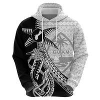 Guam Fish Hook and Palm Tree Hoodie Polynesian Pattern Half Style LT03 - Polynesian Pride