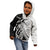 Guam Fish Hook and Palm Tree Kid Hoodie Polynesian Pattern Half Style