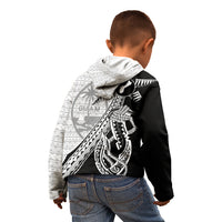 Guam Fish Hook and Palm Tree Kid Hoodie Polynesian Pattern Half Style LT03 - Polynesian Pride