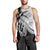 Guam Fish Hook and Palm Tree Men Tank Top Polynesian Pattern Half Style