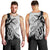 Guam Fish Hook and Palm Tree Men Tank Top Polynesian Pattern Half Style