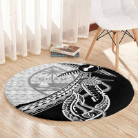 Guam Fish Hook and Palm Tree Round Carpet Polynesian Pattern Half Style LT03 - Polynesian Pride