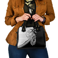 Guam Fish Hook and Palm Tree Shoulder Handbag Polynesian Pattern Half Style LT03 - Polynesian Pride