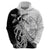 Guam Fish Hook and Palm Tree Zip Hoodie Polynesian Pattern Half Style