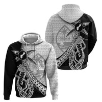 Guam Fish Hook and Palm Tree Zip Hoodie Polynesian Pattern Half Style LT03 - Polynesian Pride