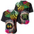 Personalised Vanuatu 44th Anniversary Baseball Jersey Boars Tusk and Melanesian Warrior Indipendens Dei