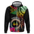 Personalised Vanuatu 44th Anniversary Hoodie Boars Tusk and Melanesian Warrior Indipendens Dei