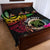 Personalised Vanuatu 44th Anniversary Quilt Bed Set Boars Tusk and Melanesian Warrior Indipendens Dei