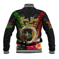 Vanuatu Independence Day Baseball Jacket Boars Tusk and Melanesian Warrior Indipendens Dei LT03 - Polynesian Pride