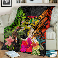 Vanuatu Independence Day Blanket Boars Tusk and Melanesian Warrior Indipendens Dei LT03 - Polynesian Pride
