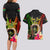 Vanuatu Independence Day Couples Matching Long Sleeve Bodycon Dress and Hawaiian Shirt Boars Tusk and Melanesian Warrior Indipendens Dei