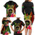 Vanuatu Independence Day Family Matching Long Sleeve Bodycon Dress and Hawaiian Shirt Boars Tusk and Melanesian Warrior Indipendens Dei