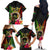 Vanuatu Independence Day Family Matching Off The Shoulder Long Sleeve Dress and Hawaiian Shirt Boars Tusk and Melanesian Warrior Indipendens Dei