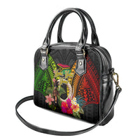 Vanuatu Independence Day Shoulder Handbag Boars Tusk and Melanesian Warrior Indipendens Dei LT03 - Polynesian Pride