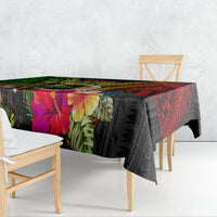 Vanuatu Independence Day Tablecloth Boars Tusk and Melanesian Warrior Indipendens Dei LT03 - Polynesian Pride