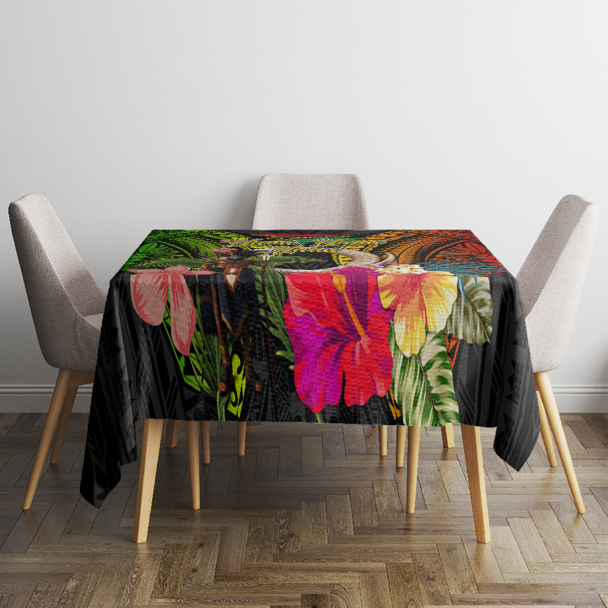 Vanuatu Independence Day Tablecloth Boars Tusk and Melanesian Warrior Indipendens Dei LT03 - Polynesian Pride