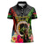 Vanuatu Independence Day Women Polo Shirt Boars Tusk and Melanesian Warrior Indipendens Dei